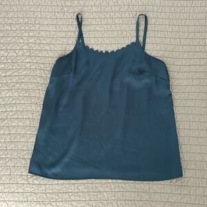 LOFT Scallop Trim Cami in Teal, XSP, EUC